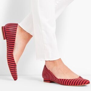 Talbots Striped Flats 10.5